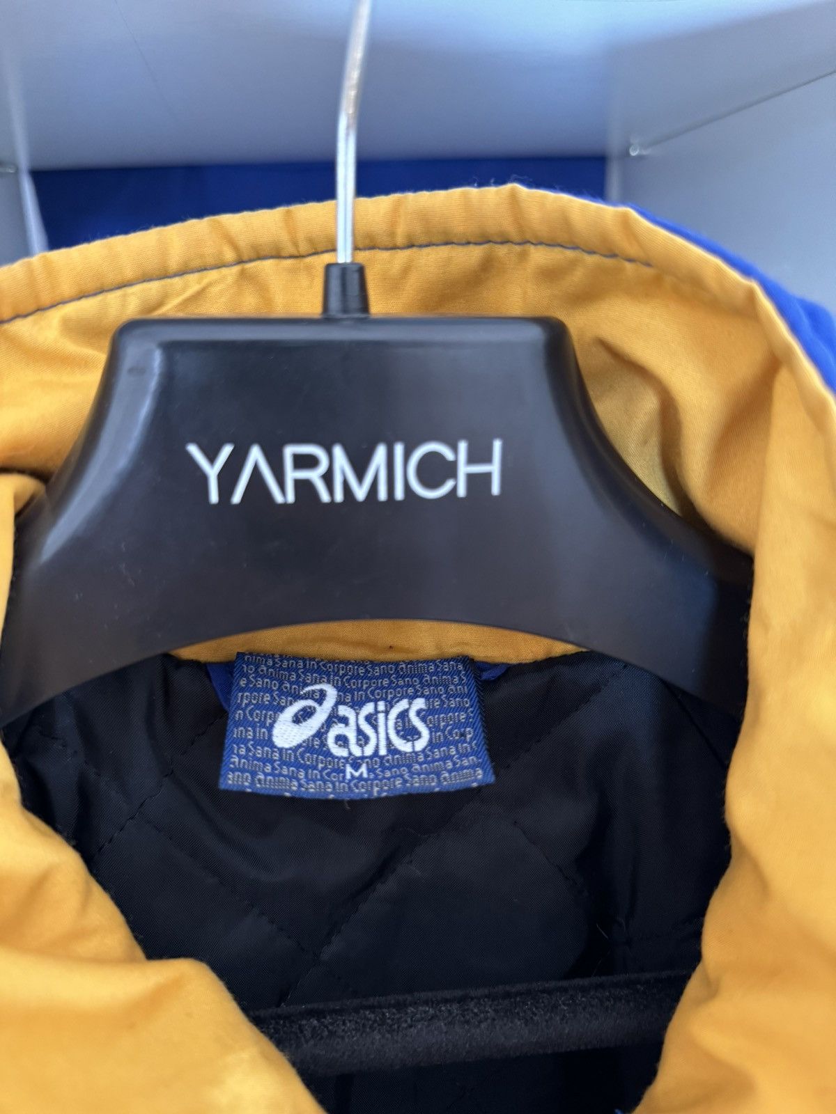 Asics × Vintage Vintage 90s Asics Lampas Blue Yellow Jacket Size US XL / EU 56 / 4 - 4 Thumbnail