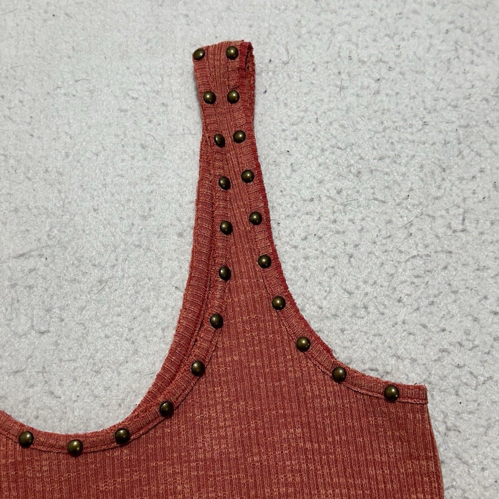 Other POL Medium Ribbed Tank Top Sleeveless Brass Buttons Pink Size M / US 6-8 / IT 42-44 - 5 Thumbnail