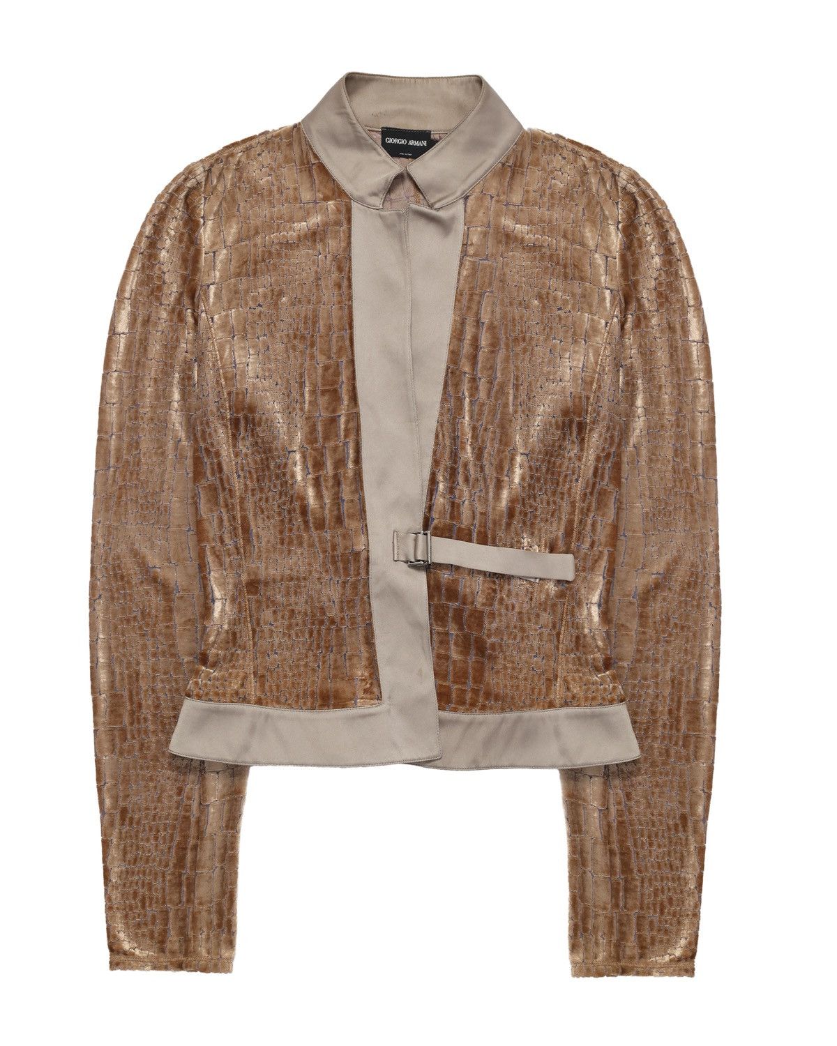 Giorgio Armani Crocodile Texture Velvet Jacket Size S / US 4 / IT 40 - 1 Thumbnail