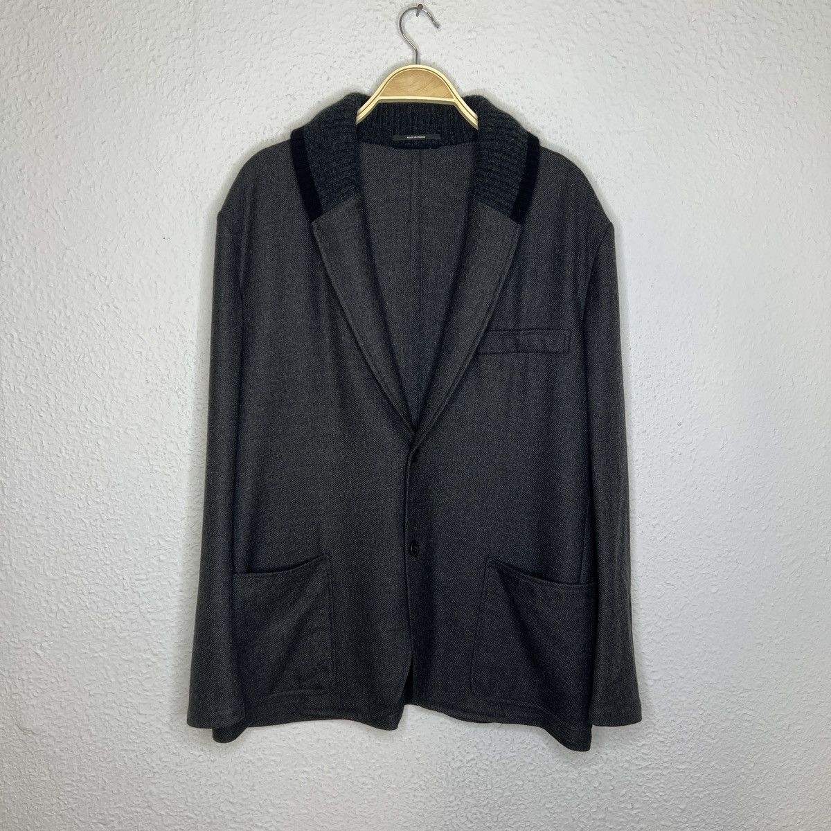 Hermes Hermes Wool Cashmere Blazer Jacket Grey Luxury Classic Suit Size US XL / EU 56 / 4 - 1 Thumbnail