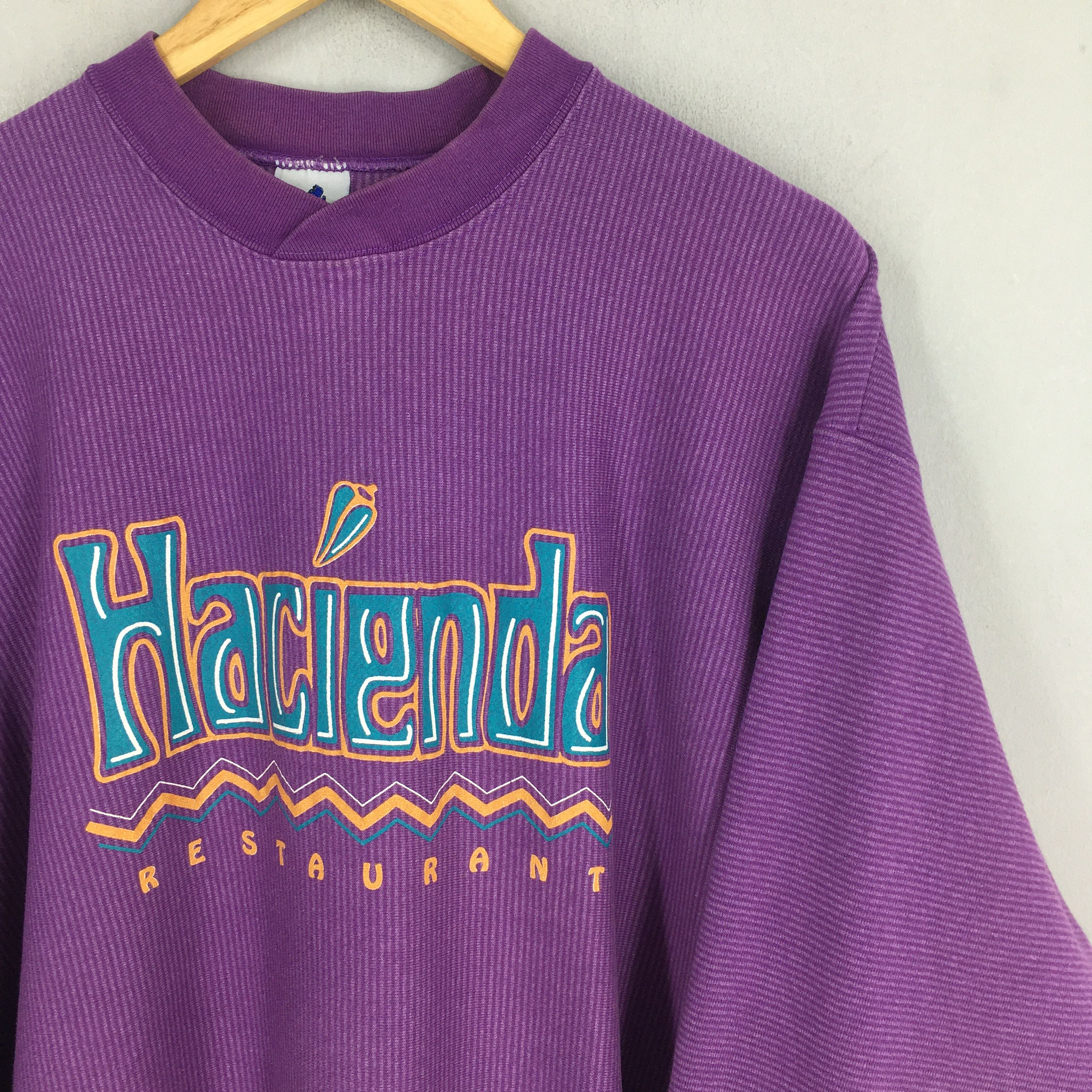 Midwest Kids Vintage 90s Hacienda Restaurant Purple Sweatshirt XLarge Size US XL / EU 56 / 4 - 2 Thumbnail