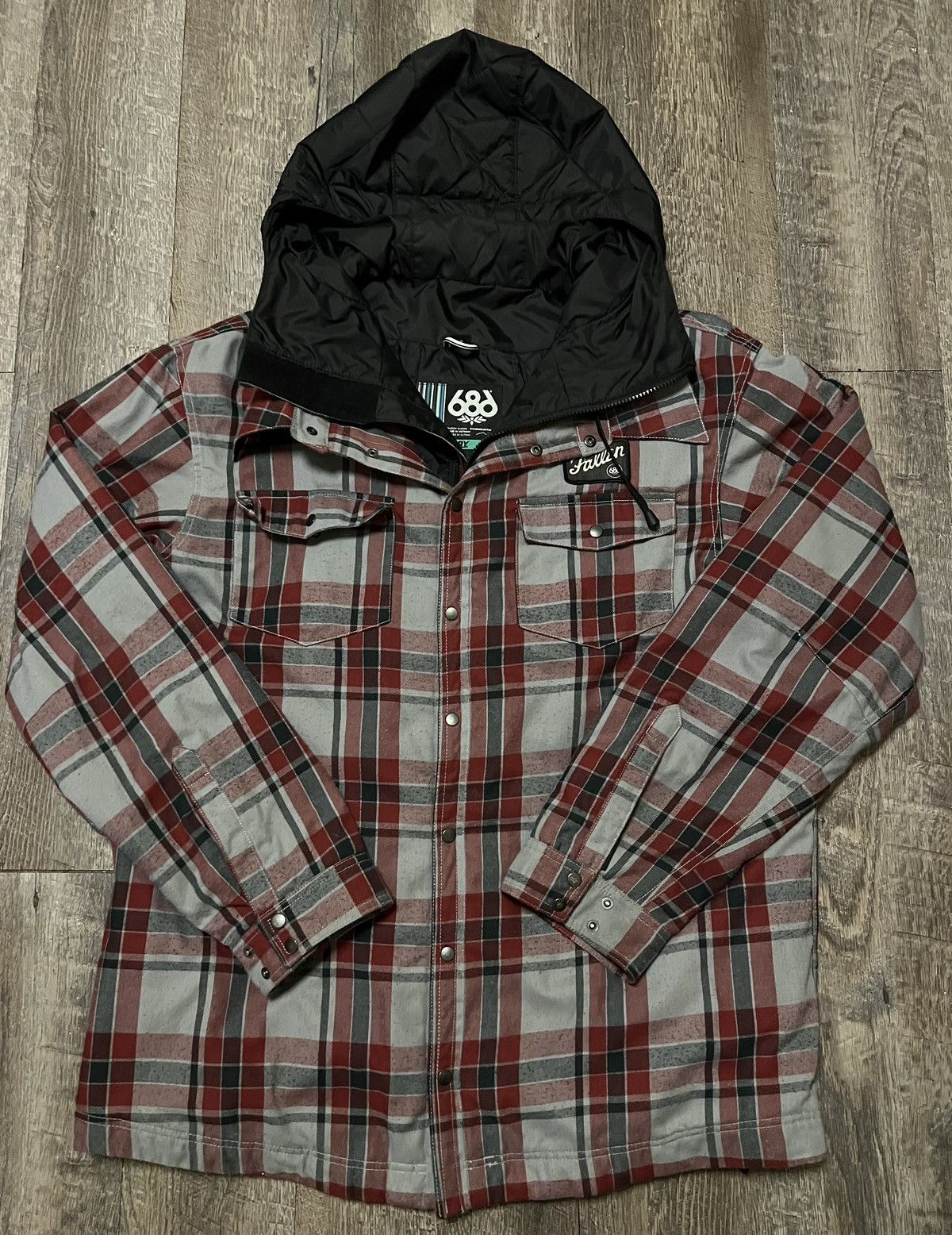 686 × Fallen 686 Fallen Michael Akira West Flannel Snowboarding Jacket XL Size US XL / EU 56 / 4 - 1 Thumbnail