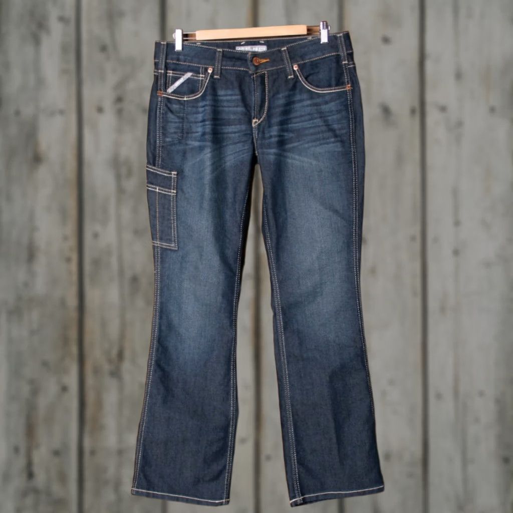 Ariat VINTAGE Ariat Rebar Blue Bootcut Denim Jeans Women's 30S 32x32 Denim Bootcut Jeans Womens Shoes Storage? Size 24" / US 00 / IT 34 - 1 Thumbnail