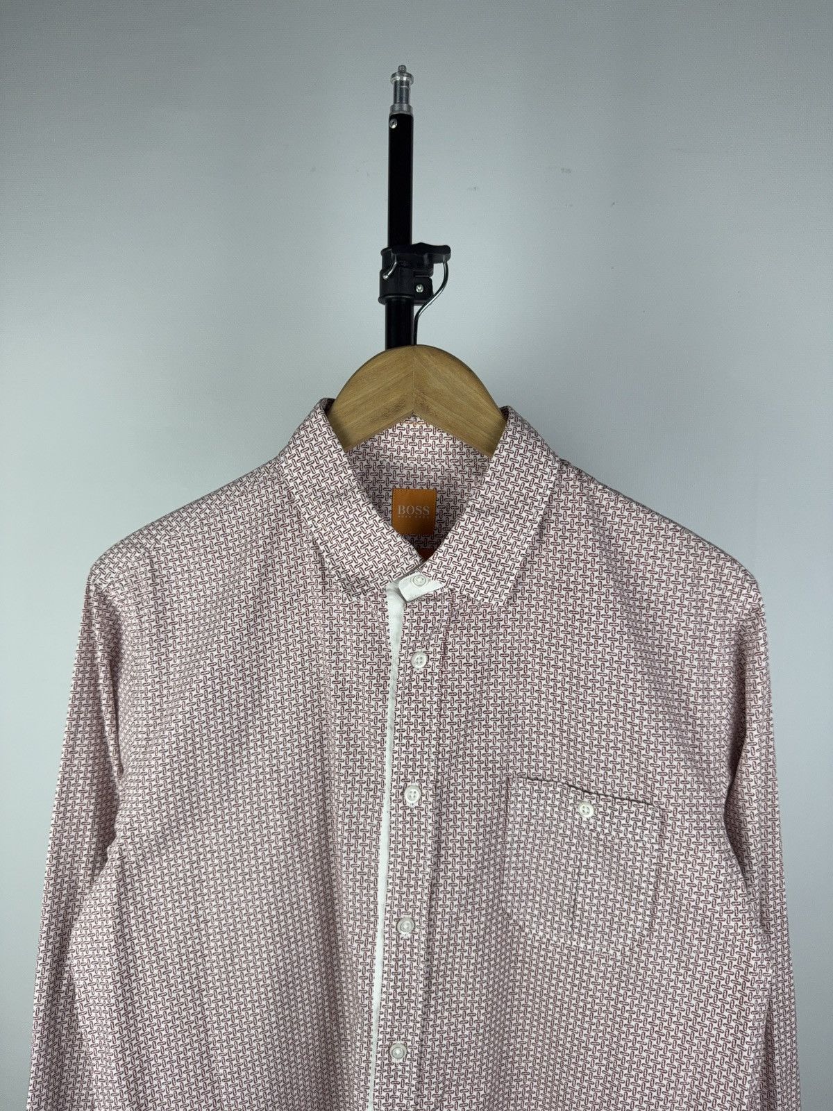 Hugo × Hugo Boss Hugo Boss Orange Label Patterned Shirt Long Sleeve Size L Size US L / EU 52-54 / 3 - 2 Thumbnail