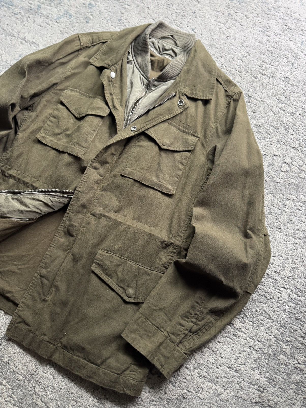 Allsaints AllSaints Halley Stevensons Olive Waxed Military Jacket L Size US L / EU 52-54 / 3 - 3 Thumbnail