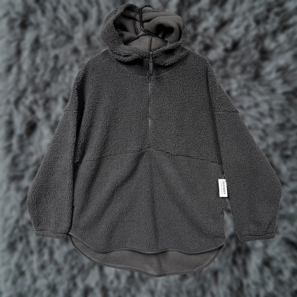 Old Navy VINTAGE Old Navy Sherpa Tunic Hoodie XL Gray 1/2 Zip Fleece Winter Gorpcore Women XL Gray PanthER Panther 1/2 Zip Hoodie Tunic Size XL / US 12-14 / IT 48-50 - 1 Thumbnail