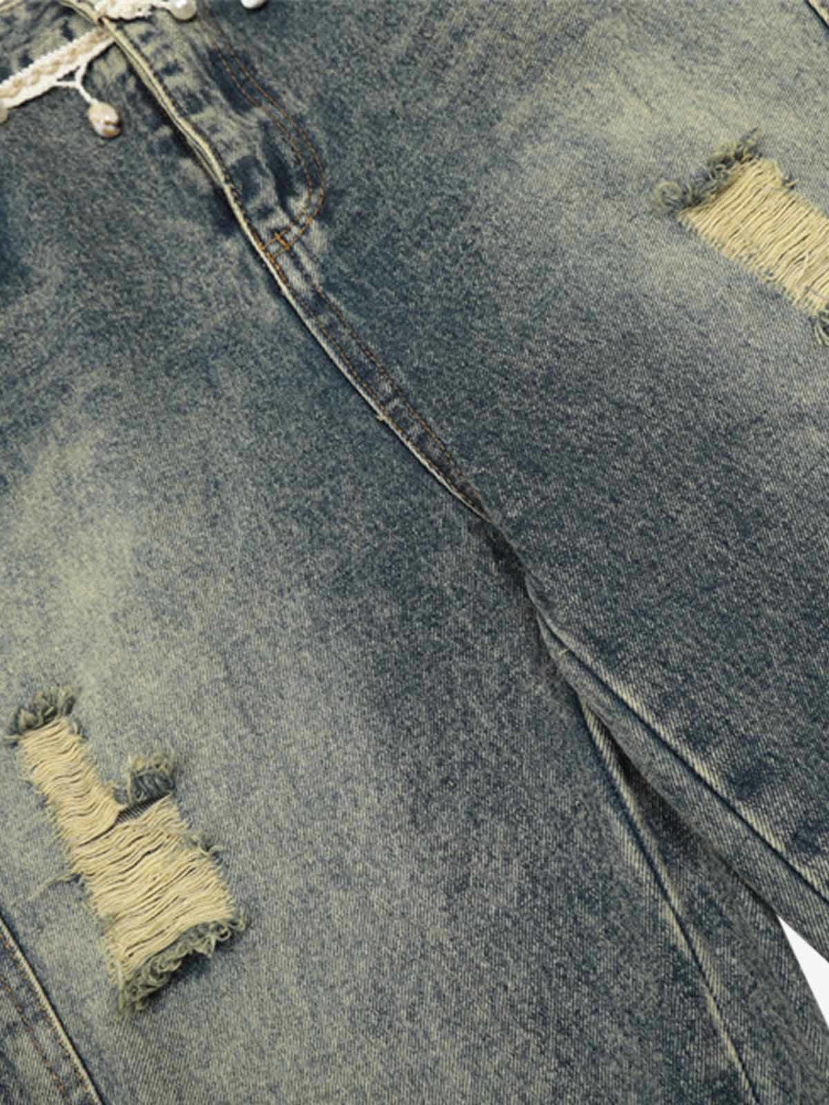 Other Vintage Washed Ripped Scimitar Jeans Size US 32 / EU 48 - 6 Thumbnail