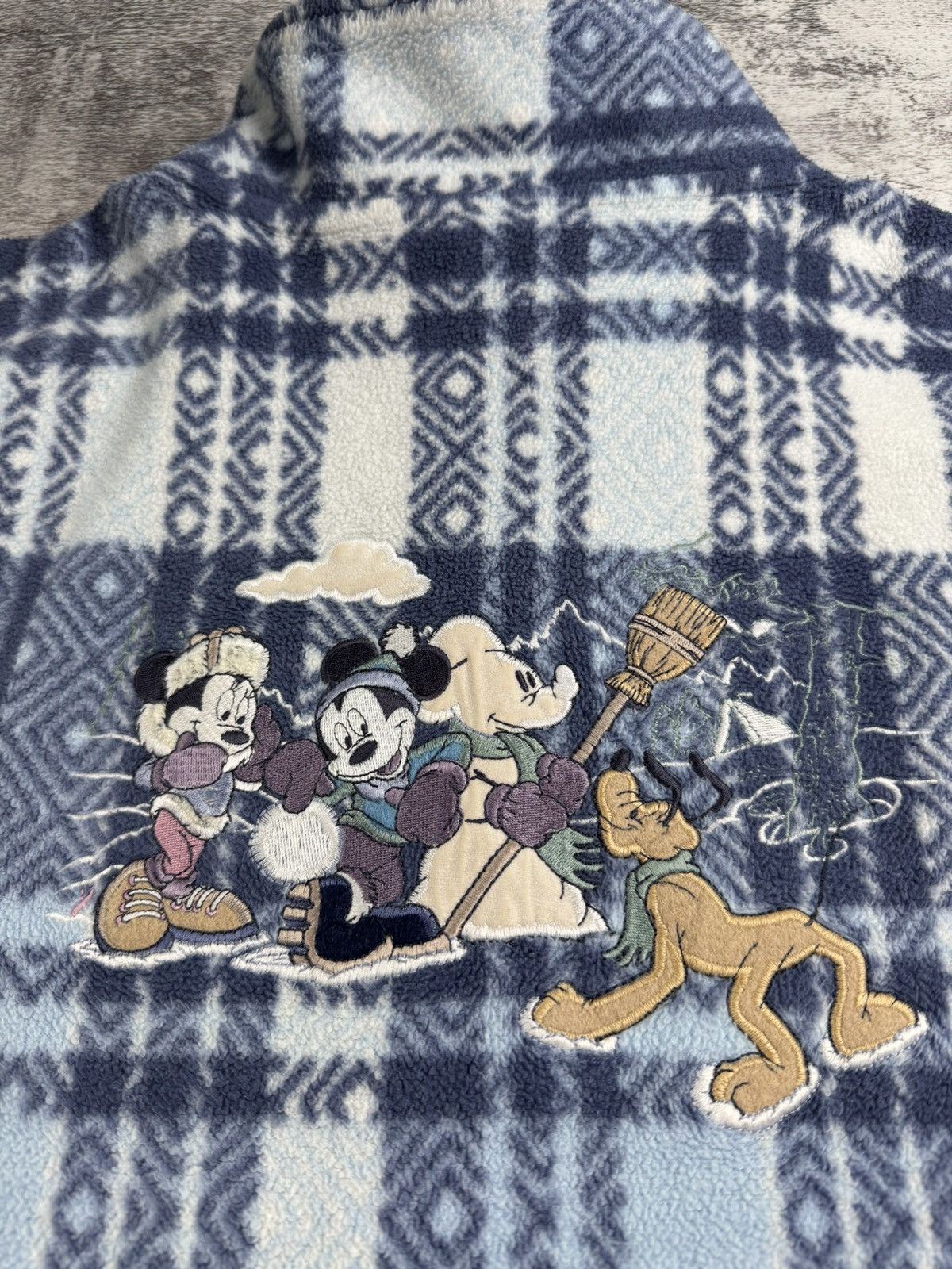 Disney Disney Store 90s Vintage Zip Plaid Preppy New Year Cozy Fleece Jacket Pullover Size US L / EU 52-54 / 3 - 8 Thumbnail