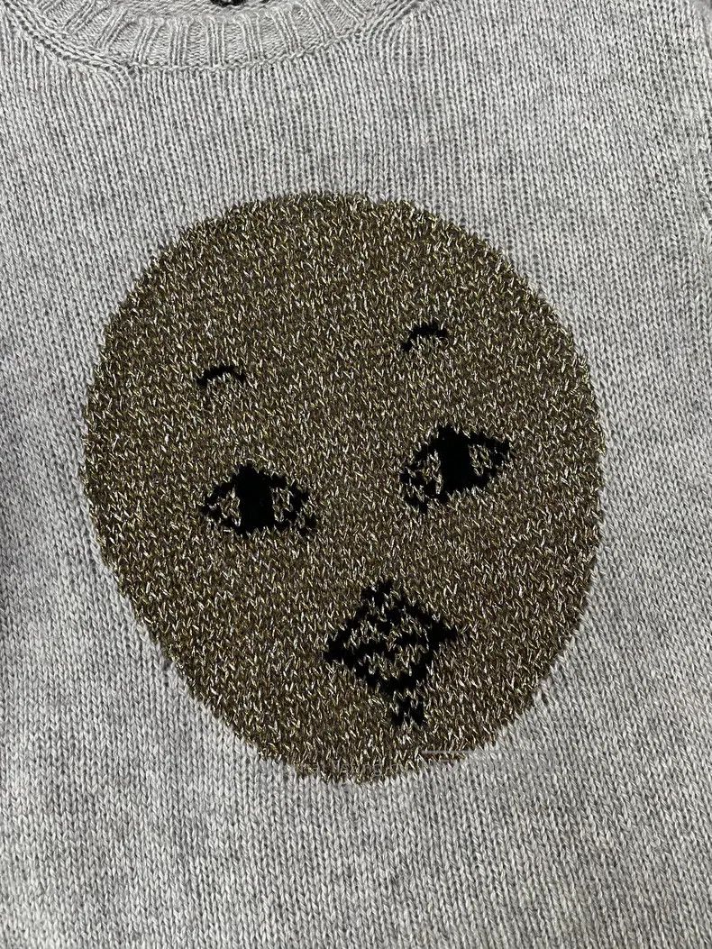 Dior Dior Grey face cashmere sweater Size XXS / US 00 / IT 34 - 2 Thumbnail