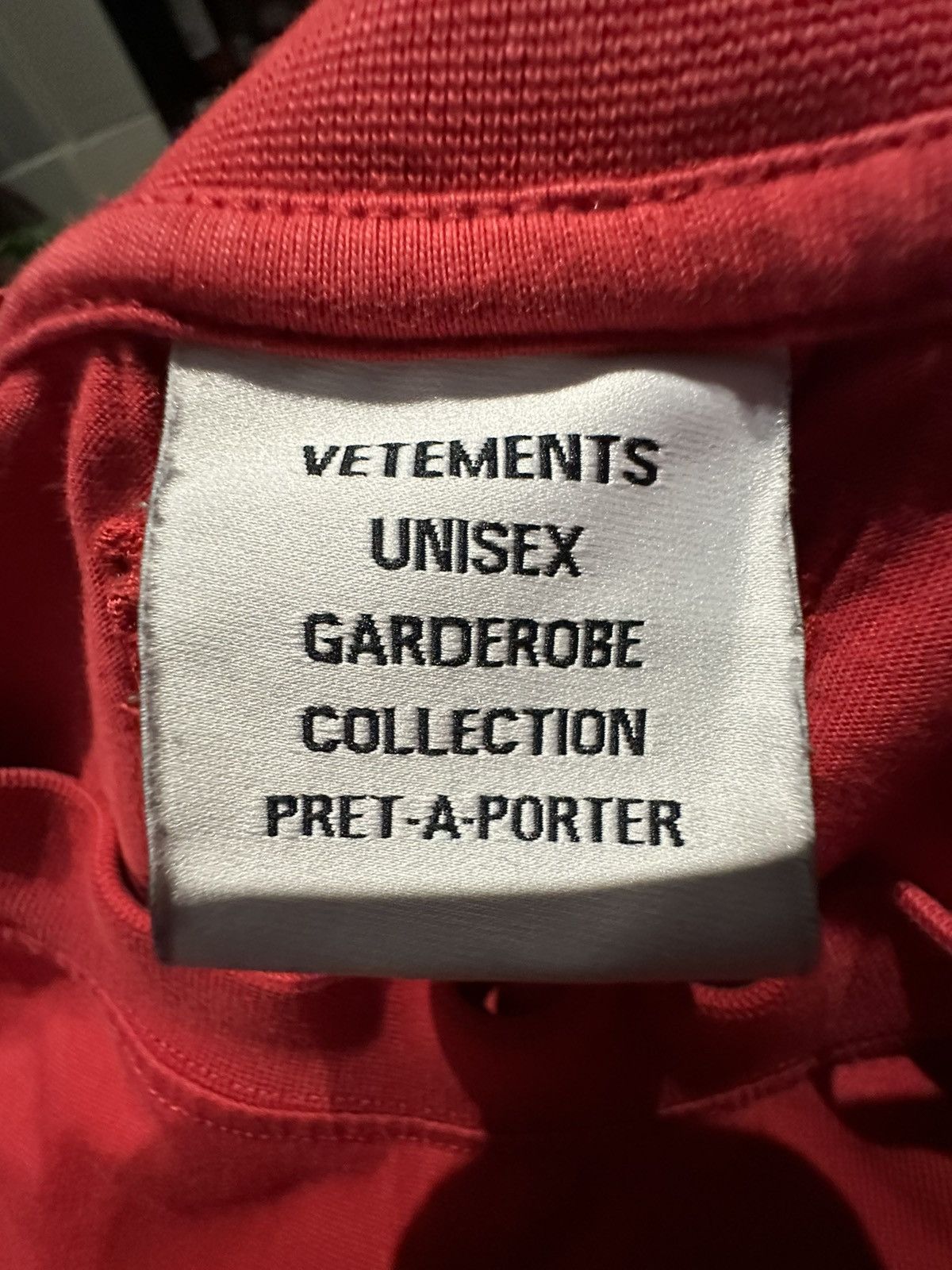 Vetements Limited Edition Red Embroidered T Shirt