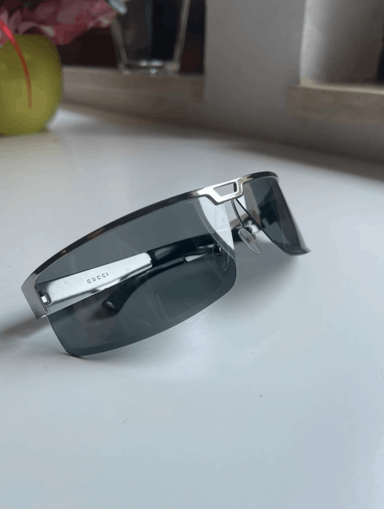 Gucci Gucci Sunglasses Steel Mask Sport Shield Pop Vintage Size ONE SIZE - 1 Thumbnail