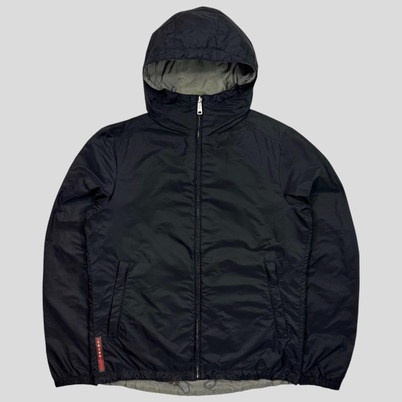 Prada 2014 Red Tab Reversible Nylon Windbreaker Jacket (M)