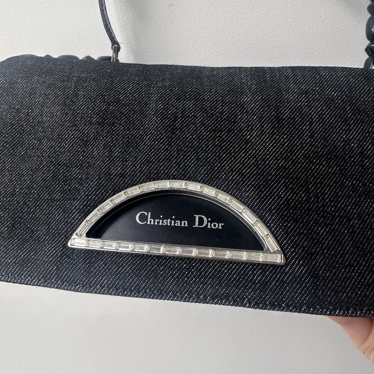 Dior Vintage Dior Malice Pearl Denim Bag Size ONE SIZE - 11 Thumbnail