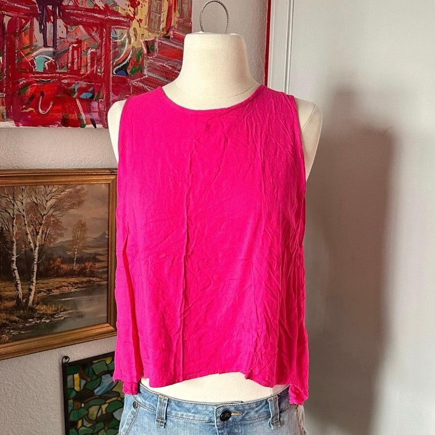 Other ambiance apparel hot pink slit back tank top Size S / US 4 / IT 40 - 1 Thumbnail