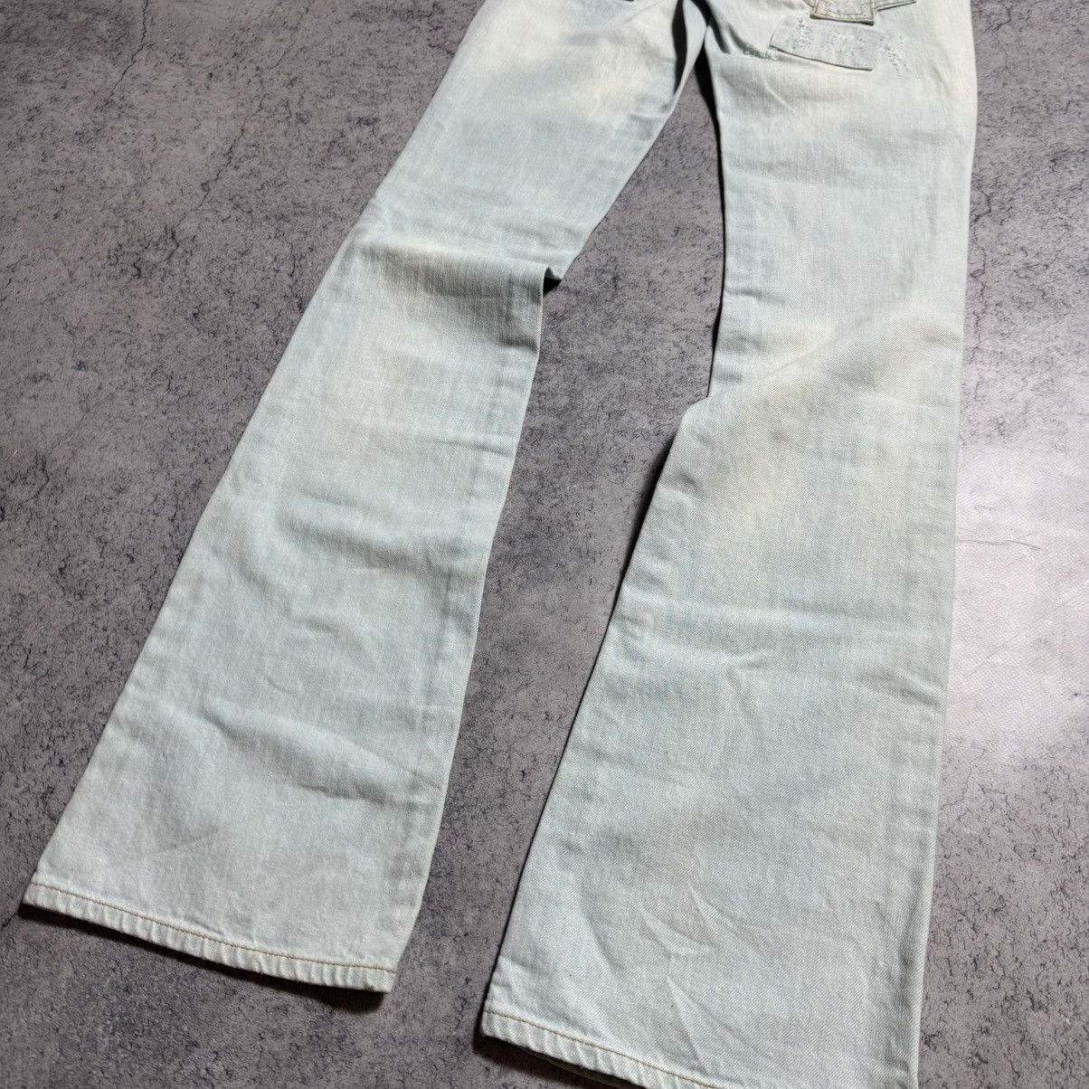 John Galliano NEW Galliano Y2K 00s Flared Jeans Size 27" / US 4 / IT 40 - 4 Thumbnail