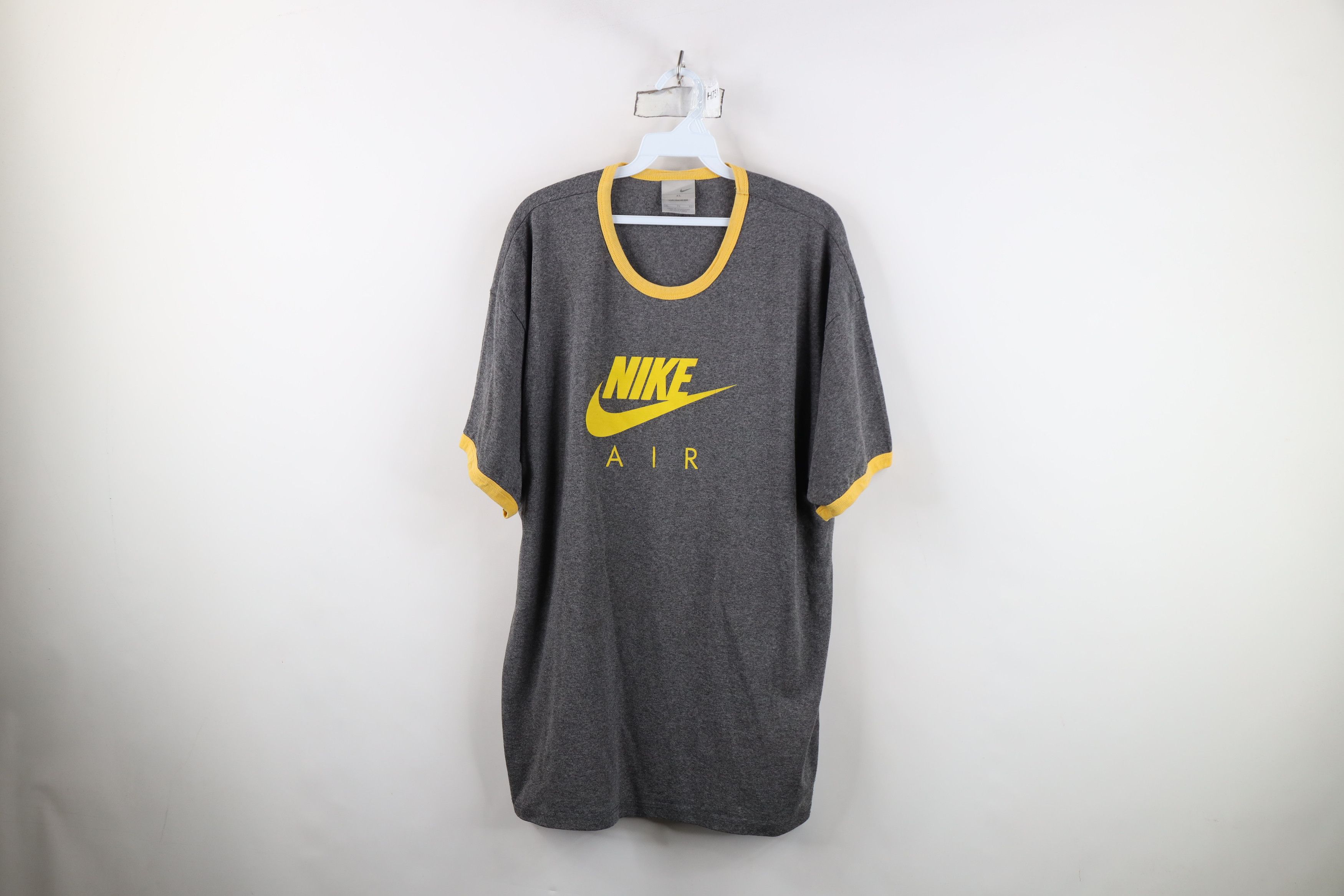 Nike Vintage Nike Air Center Swoosh Short Sleeve Ringer T-Shirt Size US XL / EU 56 / 4 - 1 Thumbnail