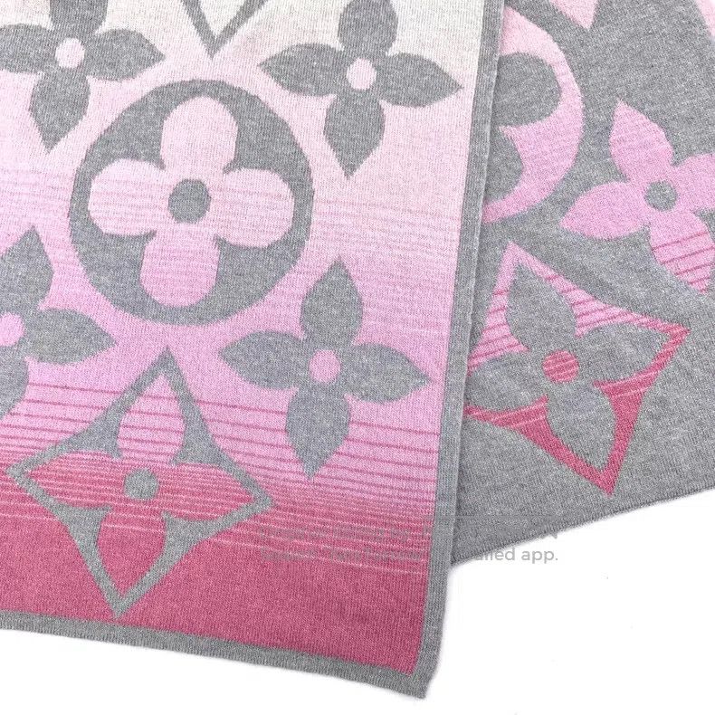 Louis Vuitton Louis Vuitton Pink gradient wool-cashmere knit scarf Size ONE SIZE - 6 Thumbnail