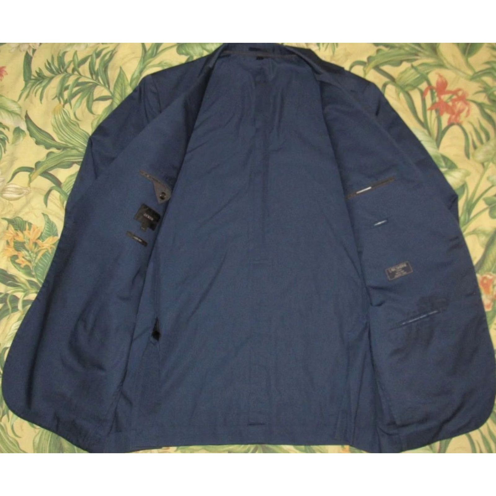 Vintage J CREW Ludlow Navy Blue Blazer Jacket Blazer 44 Long Navy Blue 44 Long Mens Blazer Jacket 100% Cotton Italian Blazer Size 44R - 4 Thumbnail