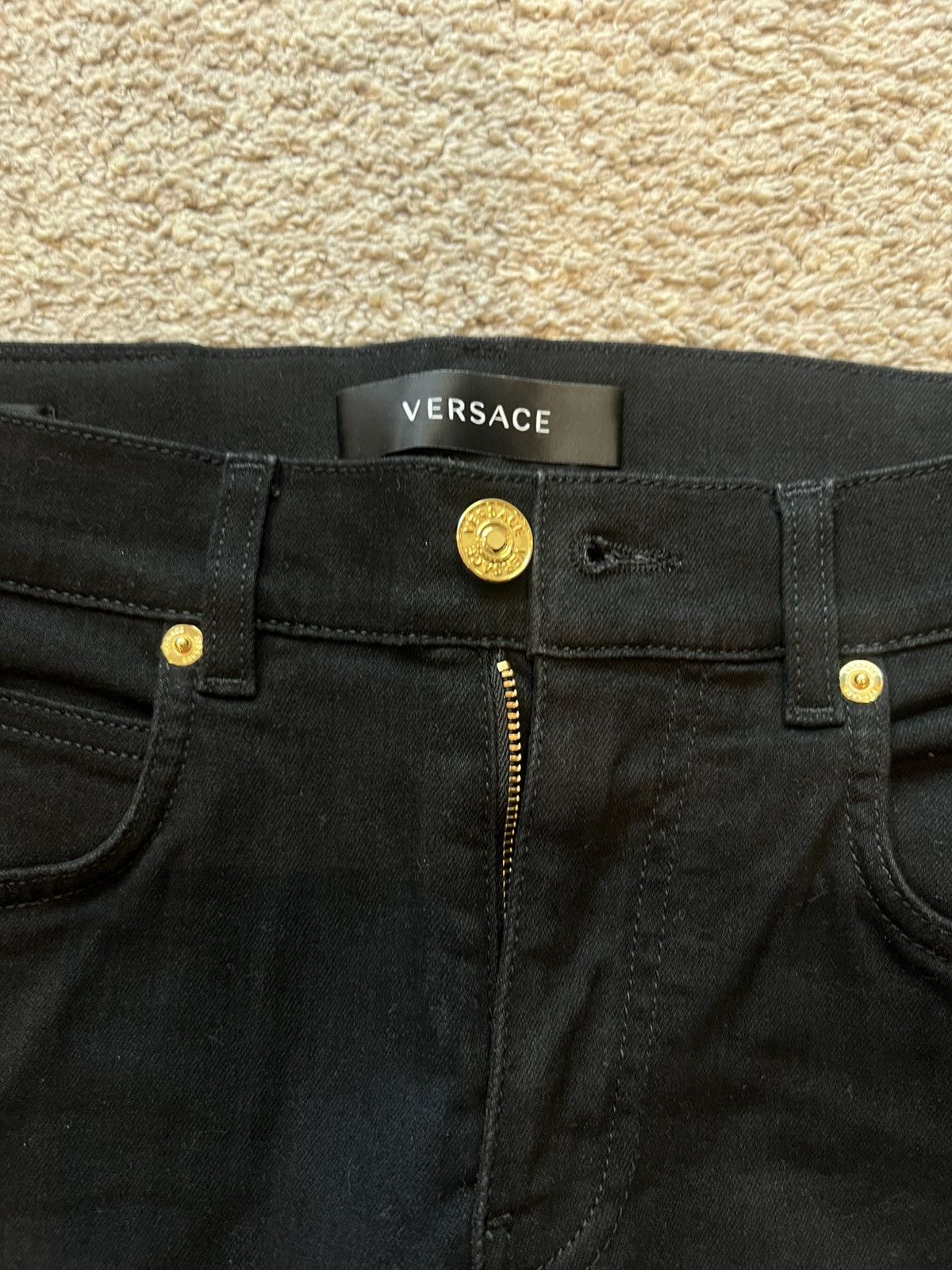 Versace Versace Mens Jeans Black Wash Taylor Fit Size US 31 - 4 Thumbnail