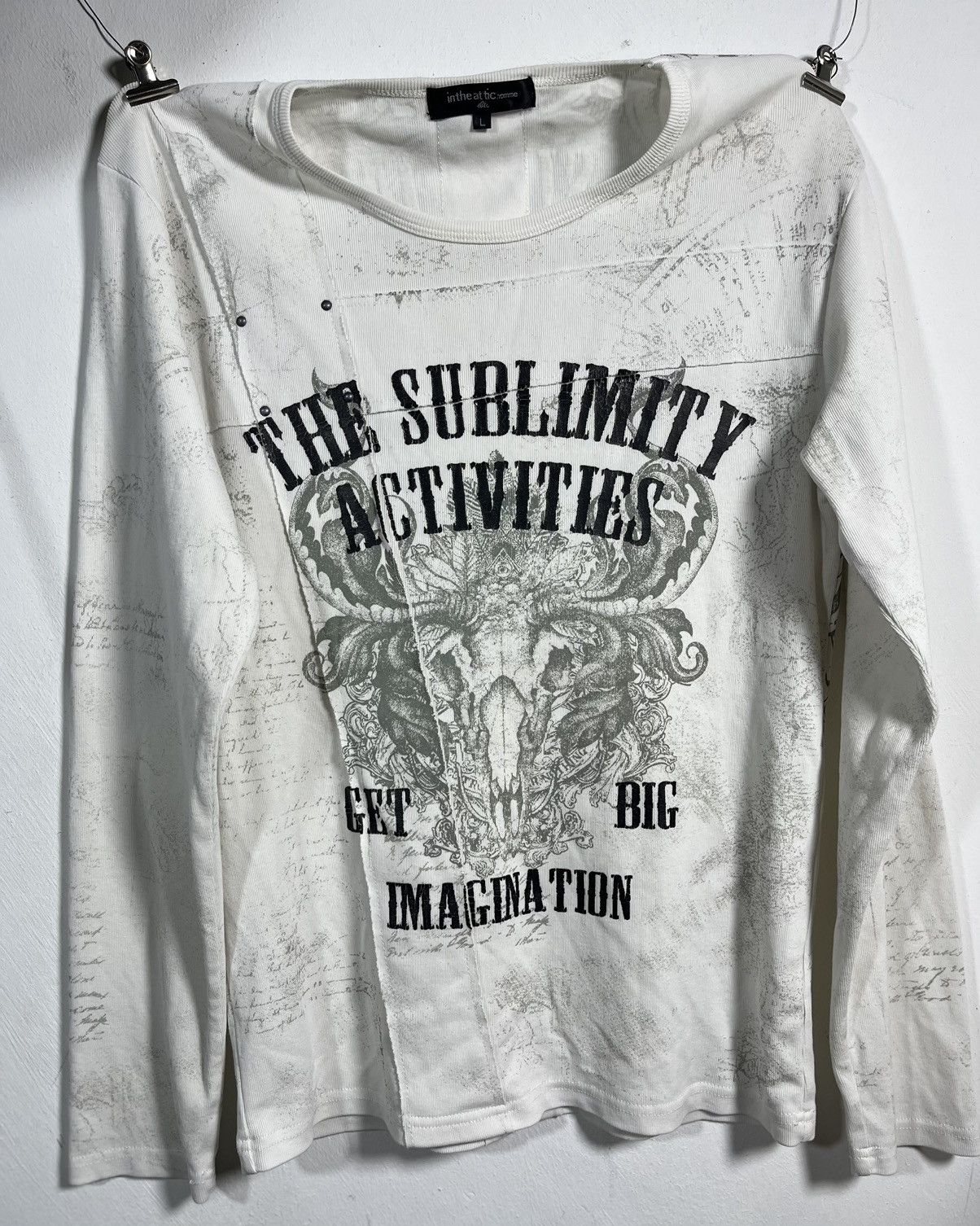 Japanese Brand 2000's In The Attic Sick Tribal Poem Longsleeve Size US L / EU 52-54 / 3 - 1 Thumbnail