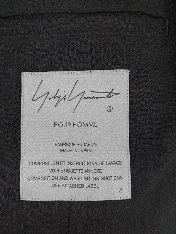 Yohji Yamamoto POUR HOMME linen tailored patch jacket HZ-J76-334 Size US M / EU 48-50 / 2 - 3 Thumbnail