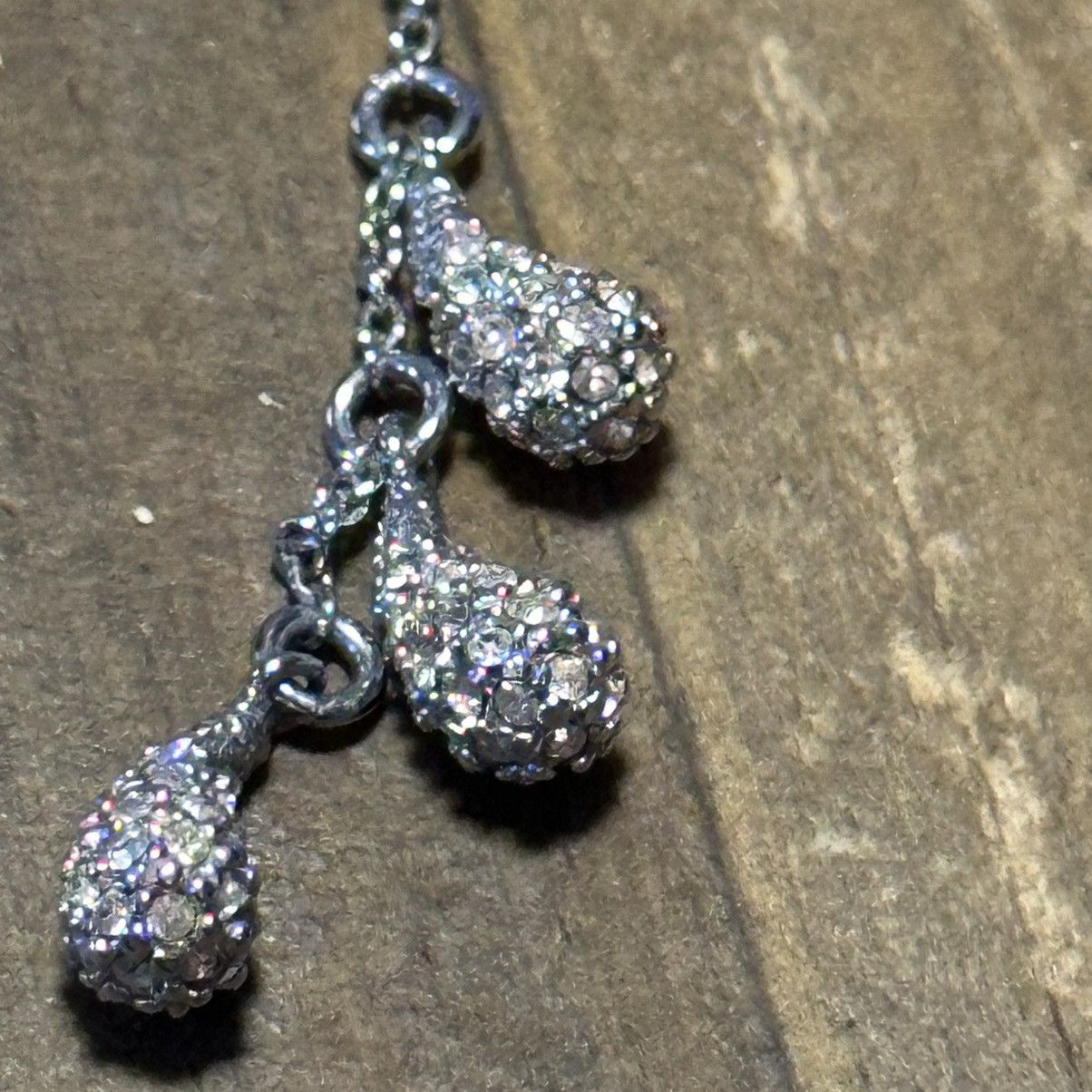 Other Silver tone pave teardrops dangle earrings Size ONE SIZE - 4 Thumbnail
