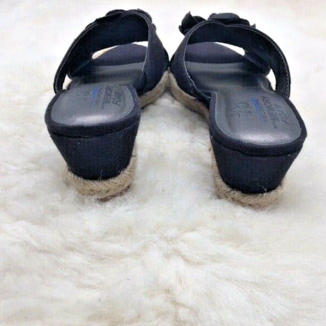 Vintage LifeStride Omega Womens Wedge Slide Sandals, Flip Flops Size 7.5M, Black NEW 0 Size US 7.5 / IT 37.5 - 8 Thumbnail