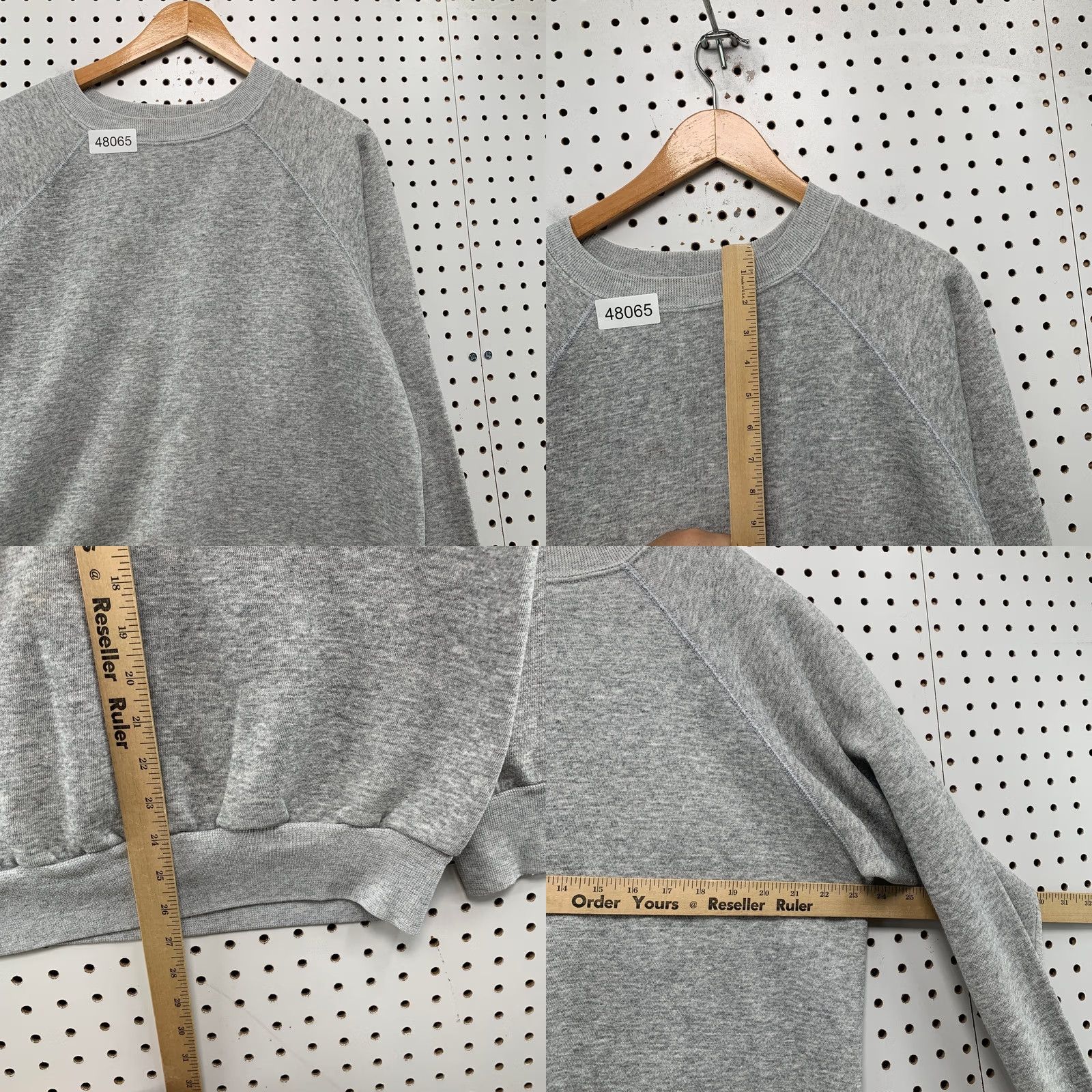 Vintage Vintage 80s Sweatshirt Mens Large Gray Heathered Gray Fleece Crewneck Made USA Size US L / EU 52-54 / 3 - 8 Thumbnail