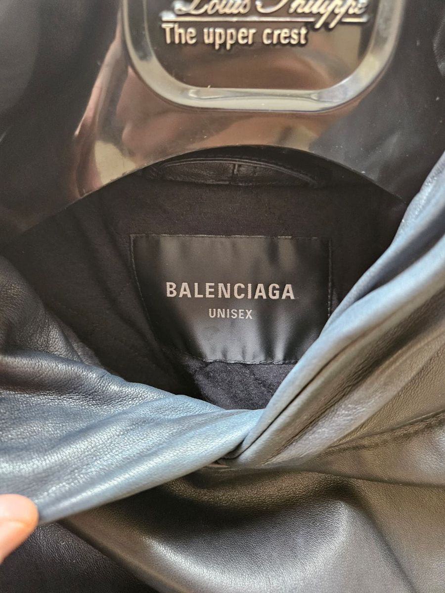 Balenciaga Winter 22 Balenciaga Leather Hoodie Size US S / EU 44-46 / 1 - 2 Thumbnail