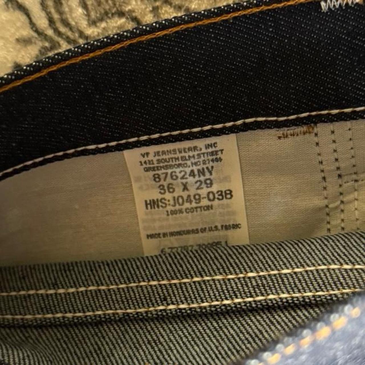 Vintage Raw Denim Jeans Size US 34 / EU 50 - 4 Thumbnail