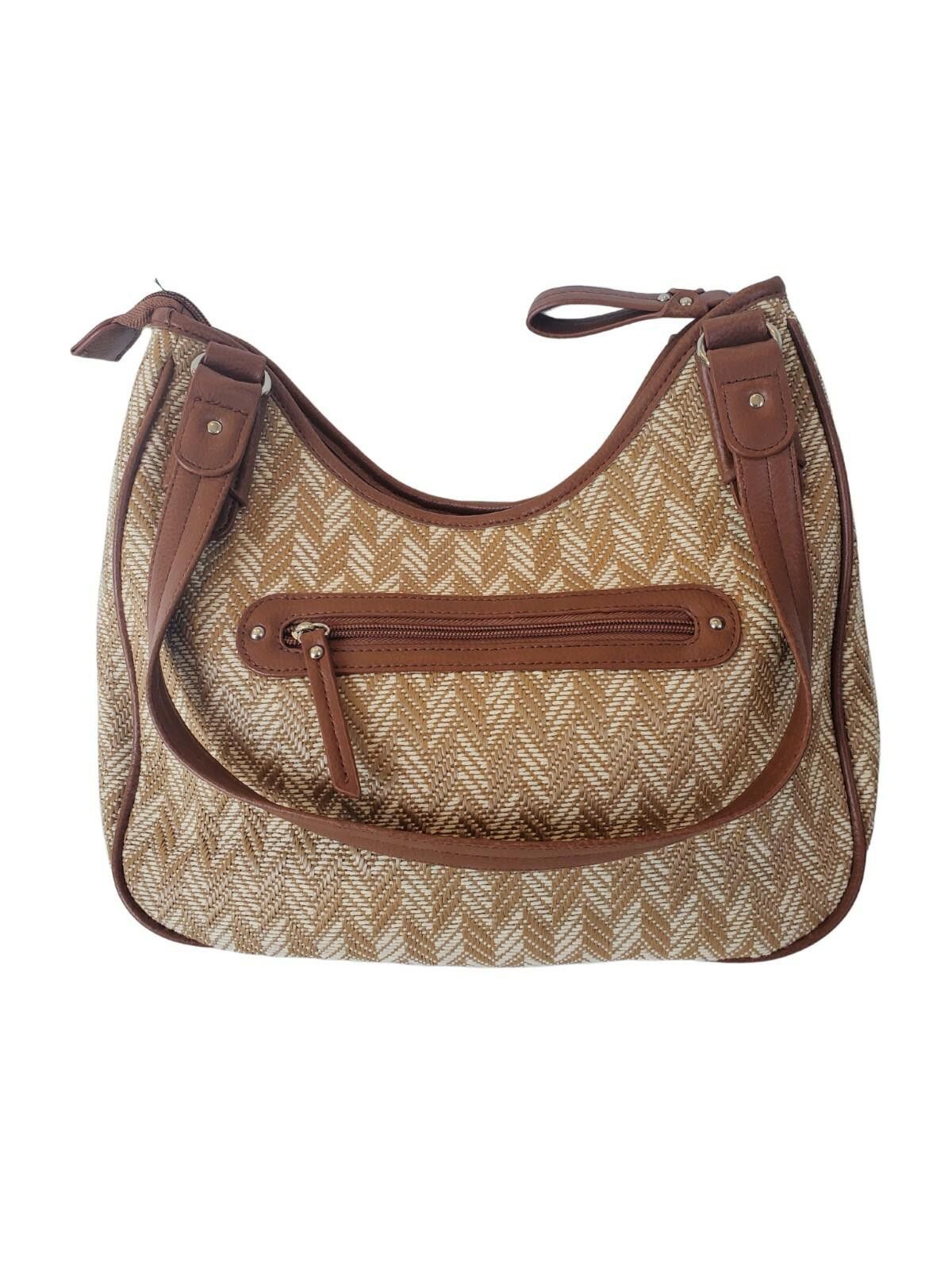 Other Stone Mountain Brown Leather and Woven Handbag/Shoulder Bag Size ONE SIZE - 3 Thumbnail