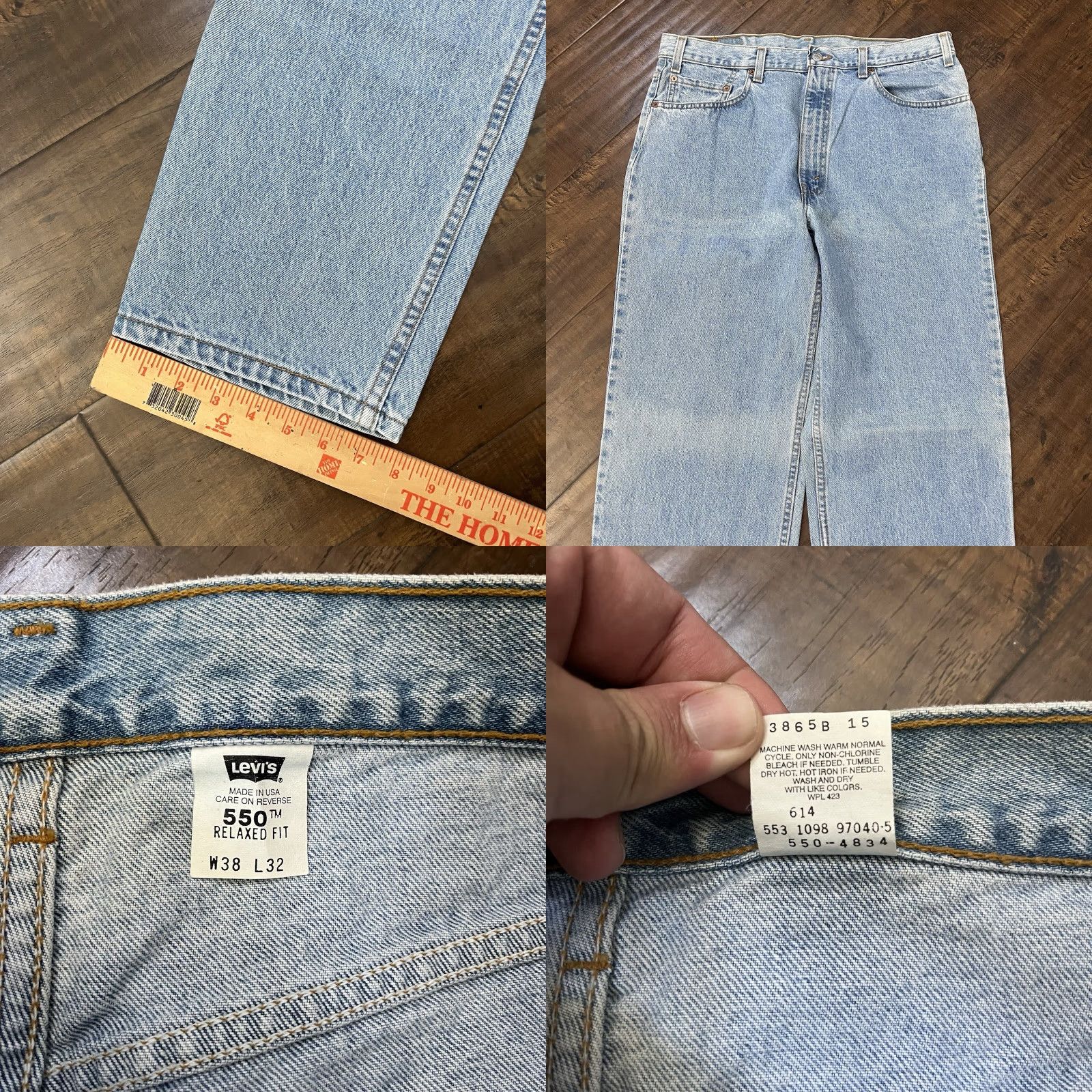 Levi's VINTAGE Levi's 550 Jeans Men 38x32 Light Blue 90s Relaxed Straight Denim Casual Size US 38 / EU 54 - 8 Thumbnail