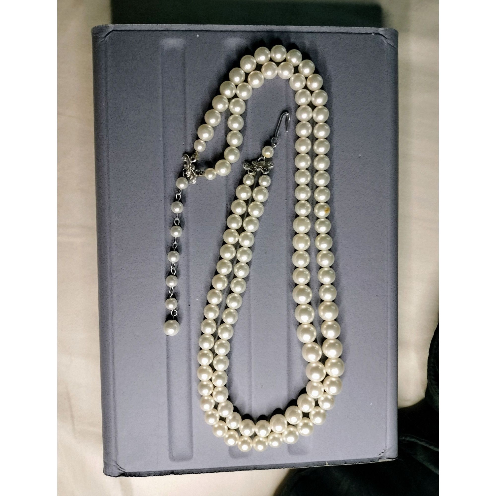 Vintage Vintage Double Strand Faux Pearl Necklace Eggshell Off White Size ONE SIZE - 12 Thumbnail