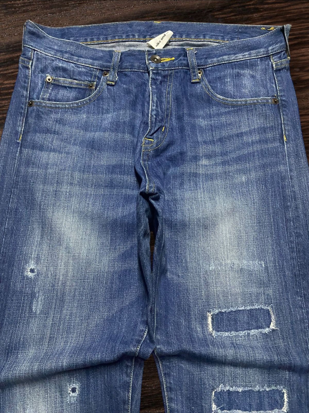 Japanese Brand Vintage Japanese Brand Niko And Faded Wash Distressed Slim Size US 32 / EU 48 - 3 Thumbnail