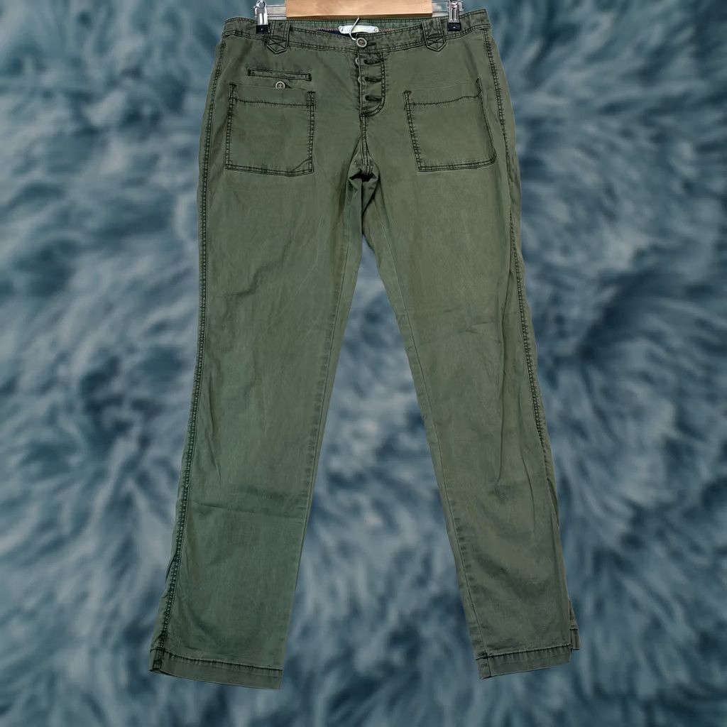 Anthropologie Anthropologie Green Chino Pants Women US 8 Button Fly Casual Workwear Size 30" / US 8 / IT 44 - 1 Thumbnail