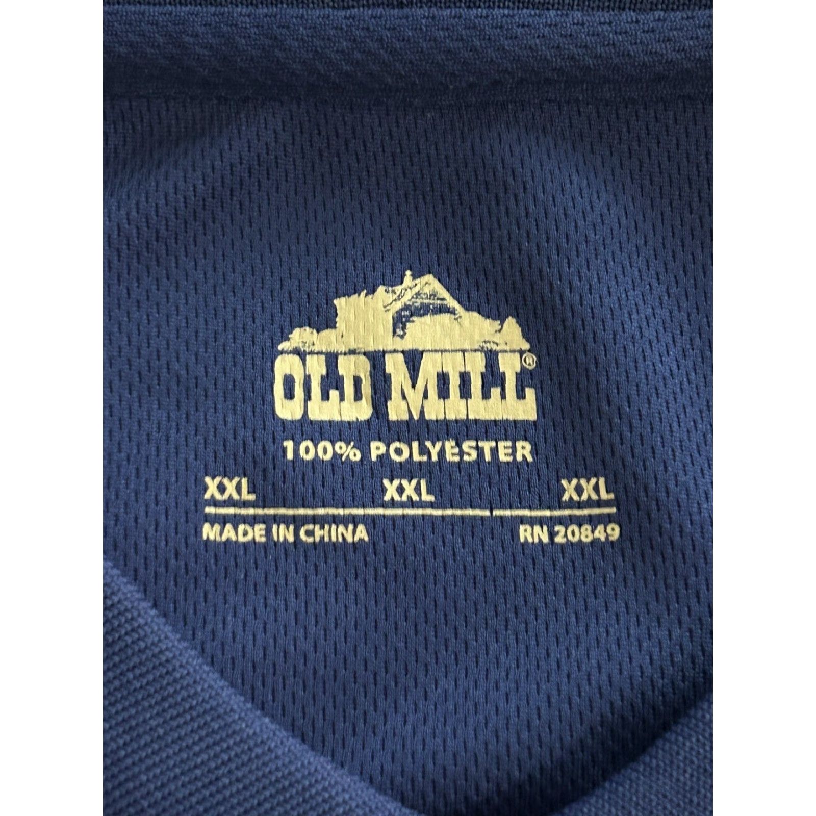 Vintage Old Mill Polo Shirt Men 2XL Short Sleeve Royal Blue Golf Shirt Polo Ball Logo Classic Knit 100% Polyester Size US XXL / EU 58 / 5 - 4 Thumbnail