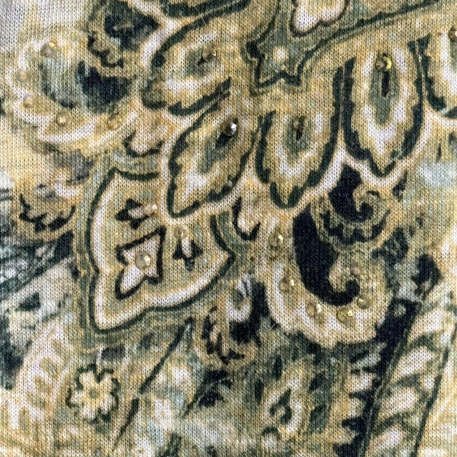 Other Women Plus XXL Top Rhinstones Boho Chic Garden Fairy Paisley Size XXL / US 16-18 / IT 52-54 - 5 Thumbnail