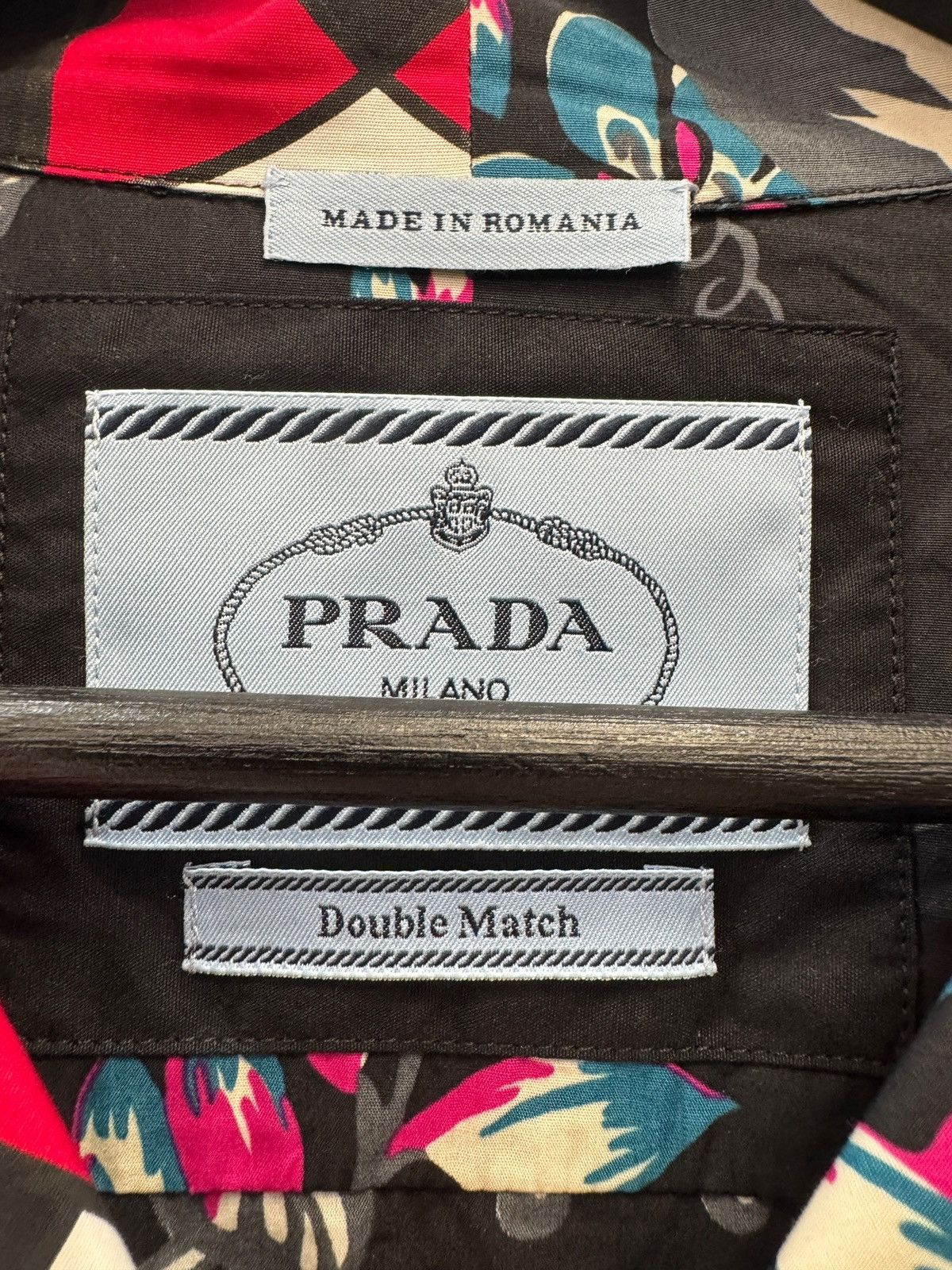 Prada Prada Rose Double Match Button Up Shirt Size US XXL / EU 58 / 5 - 6 Thumbnail