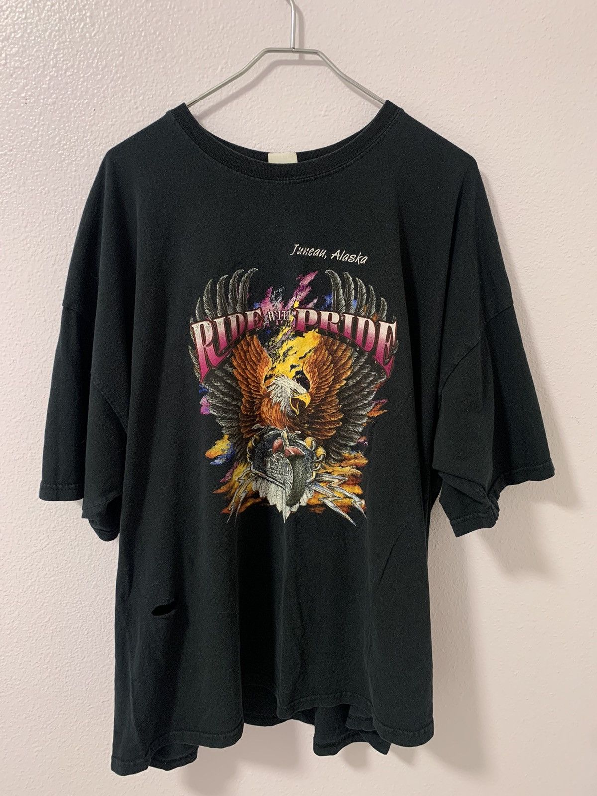 Vintage 90’s Distressed Eagle tee Size US XXL / EU 58 / 5 - 1 Thumbnail