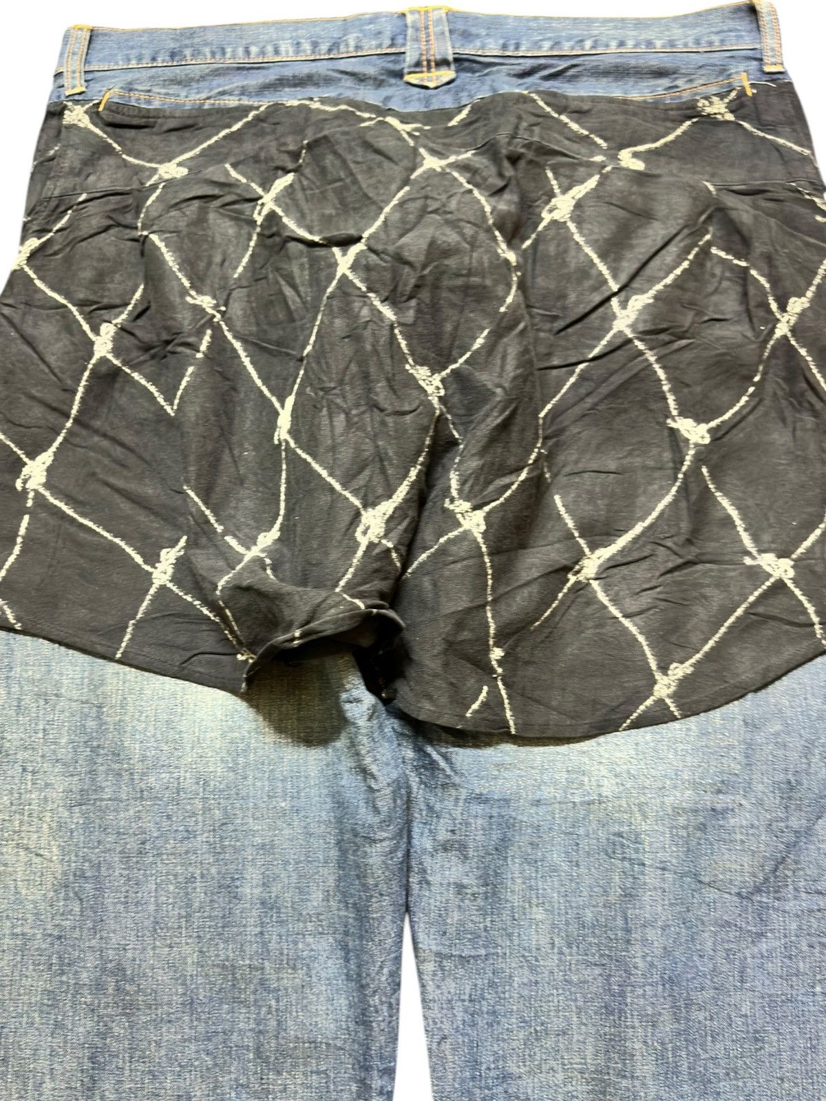 Madness Vintage Madmatty Mudwash Ripped Tied Waist Accents Denim Size US 36 / EU 52 - 7 Thumbnail