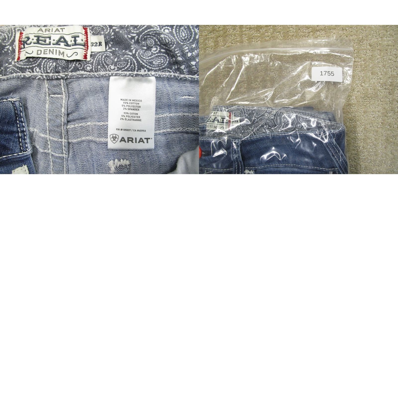 Ariat Ariat Jeans Blue Bootcut Mid Rise 32 Women Denim Pockets Logo Southwestern Cowboy 32x32 Regular Mens Womens Girls? Size 24" / US 00 / IT 34 - 8 Thumbnail