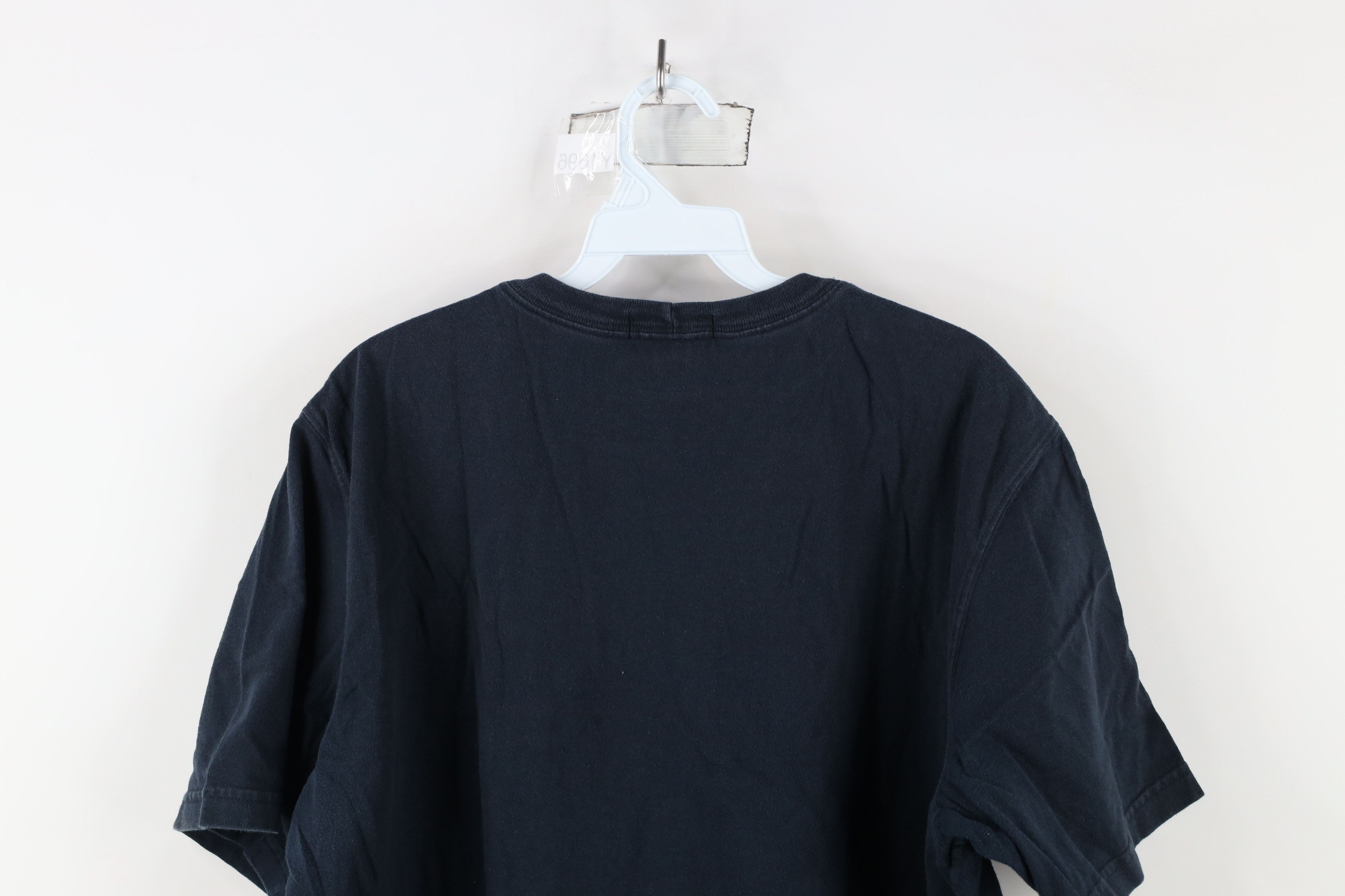 Lands' End × Vintage Vintage 90s Lands End Blank Cotton Pocket T-Shirt Navy Blue Size US L / EU 52-54 / 3 - 9 Thumbnail