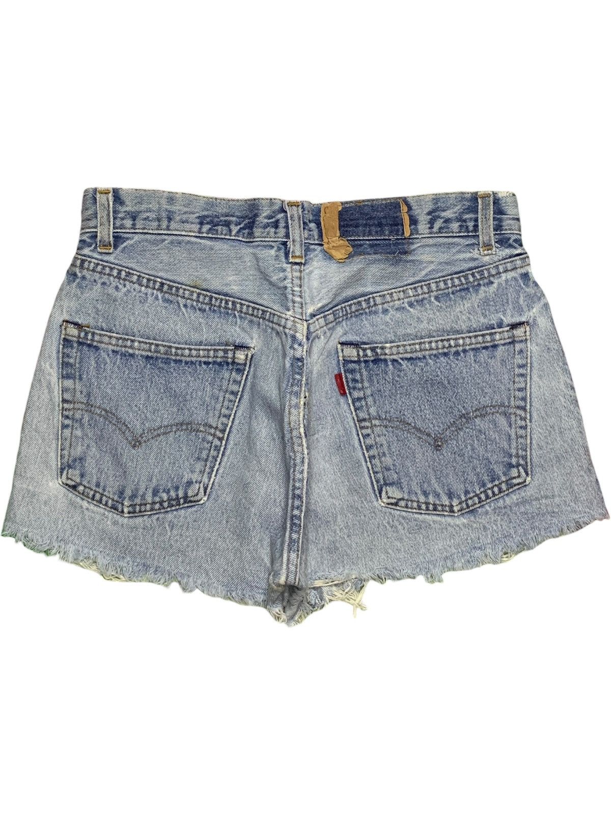 Levi's × Levi's Vintage Clothing Vintage 70s Levis 501 Faded Blue Wash Distressed Jean Shorts Size 28" / US 6 / IT 42 - 2 Thumbnail