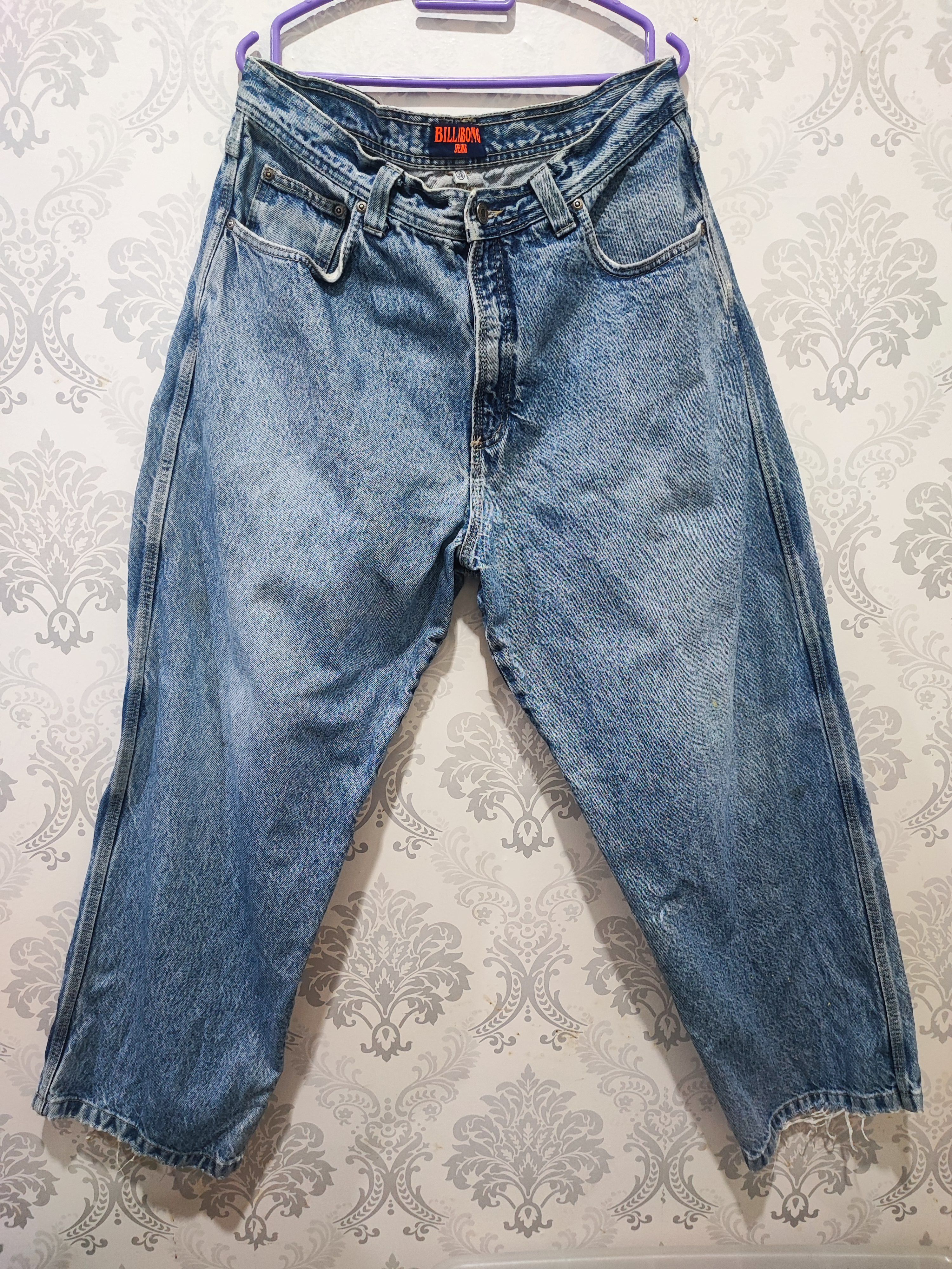 image of Vintage 90's Billabong Baggy Jeans in Faded Blue, Men's (Size 36)