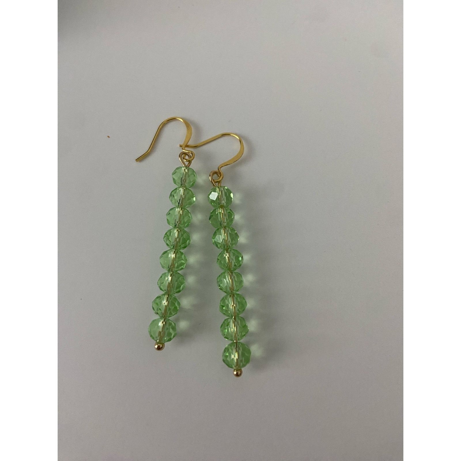 Handmade green bead earrings Size ONE SIZE - 4 Thumbnail