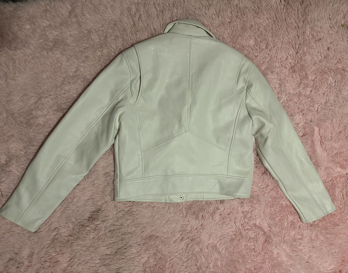 Other NWT BLANKNYC White Thick Vegan Leather Biker Jacket Zip Up Size XS / US 0-2 / IT 36-38 - 6 Thumbnail