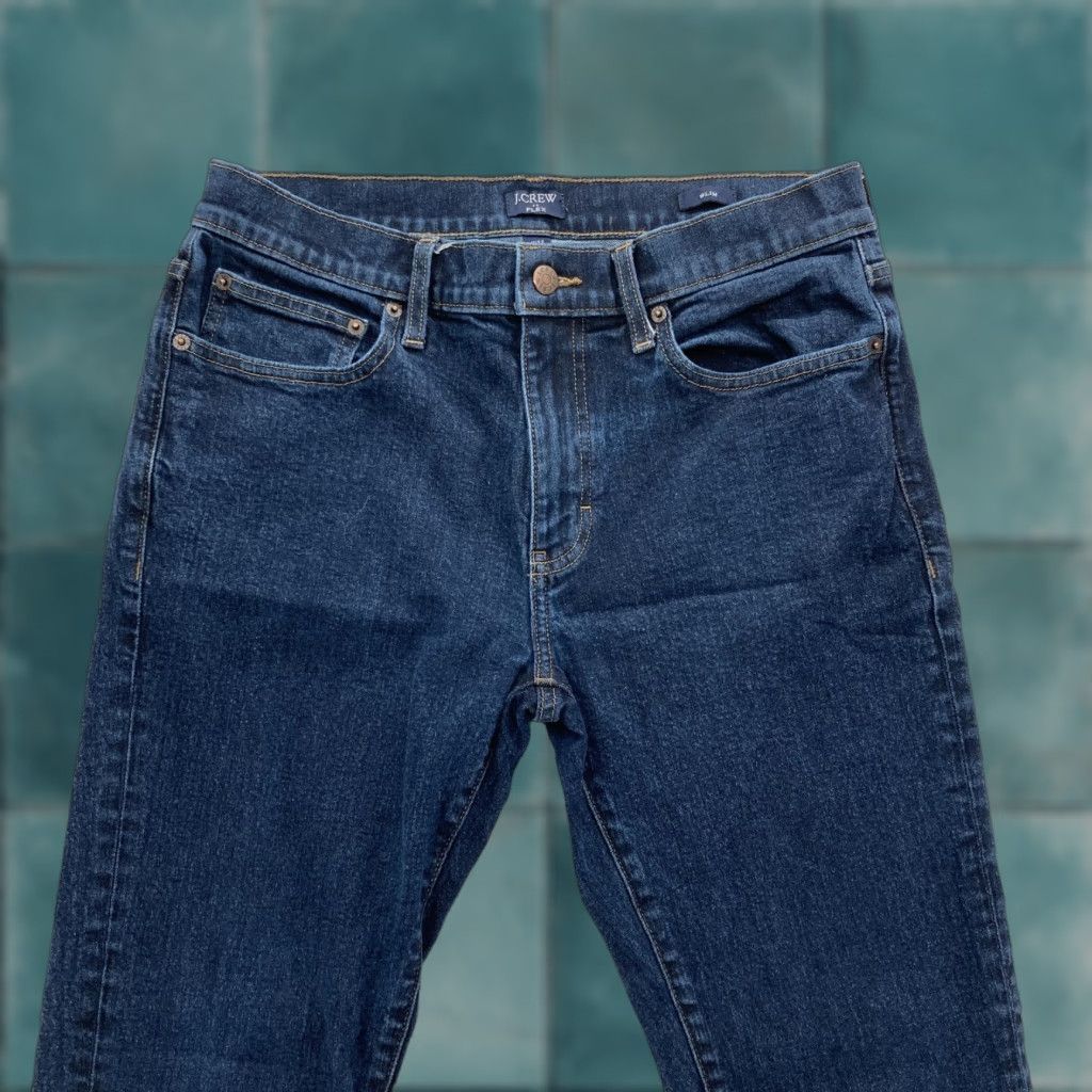 J.Crew J.CREW Jeans Mens 32x32 Blue Slim Straight Signature Flex Stretch Denim Preppy Size US 32 / EU 48 - 1 Thumbnail