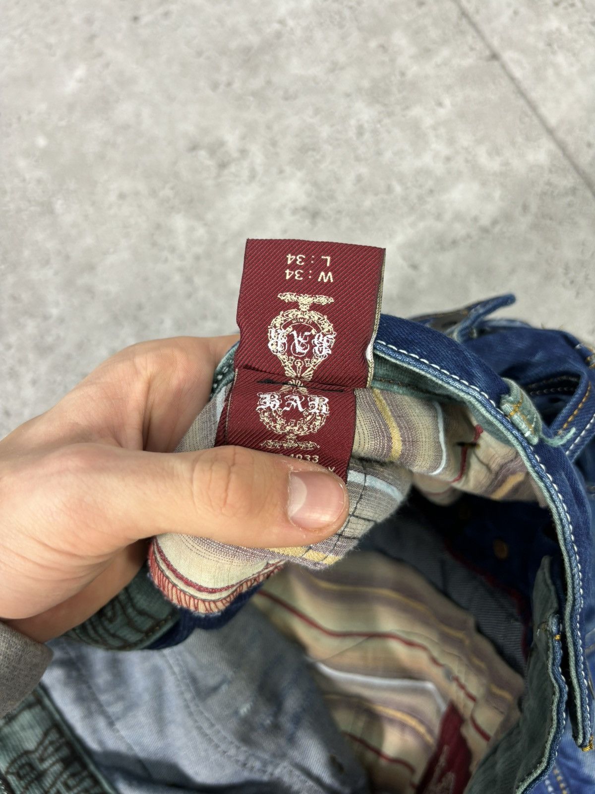 Japanese Brand 🇯🇵 Y2K Bar WideLeg Denim Japan Patchwork Multipocket Jeans Size US 34 / EU 50 - 13 Thumbnail
