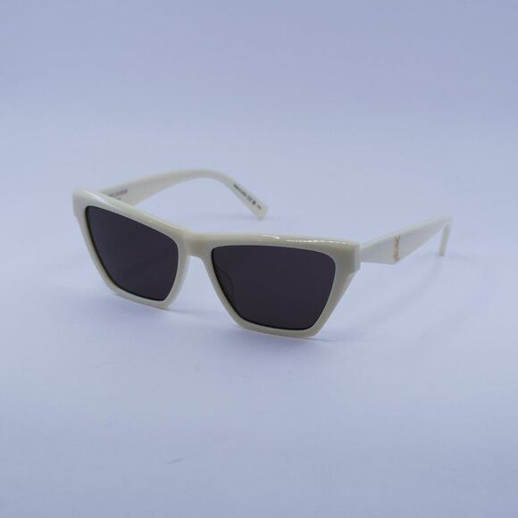 Saint Laurent Paris Saint Laurent SL M103 007 Sunglasses Ivory Cat Eye Frame, Bl Size ONE SIZE - 5 Thumbnail