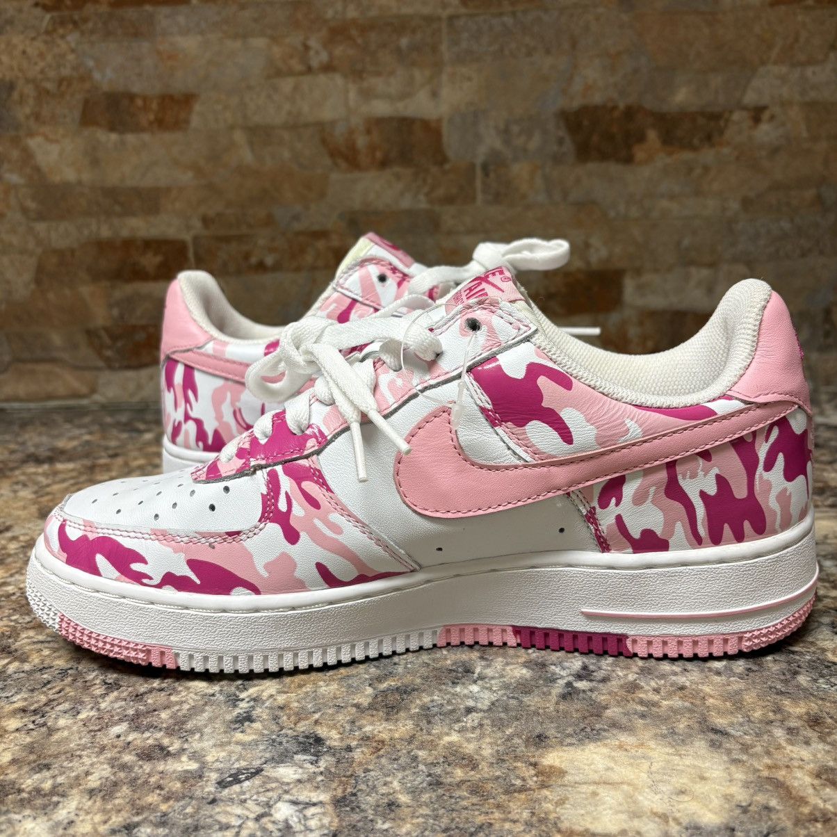 Nike Nike Air Force 1 2005 White / Pink Bright Rose Camo Size US 8.5 / EU 41-42 - 7 Thumbnail
